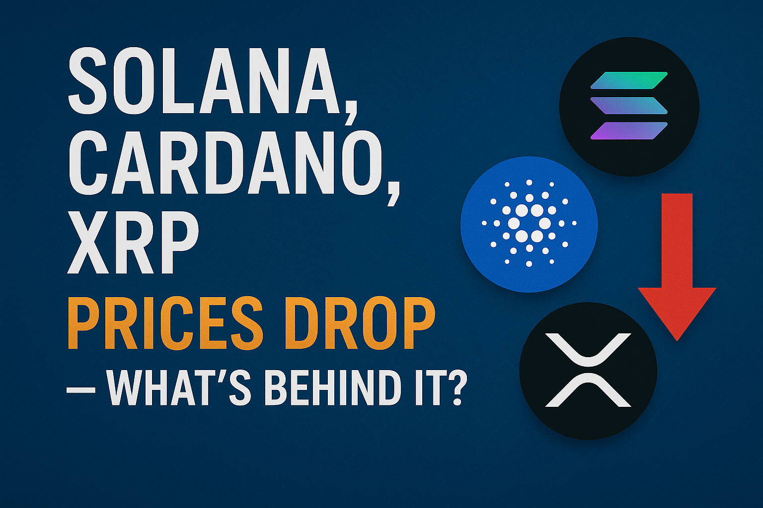 solana cardano xrp prices drop